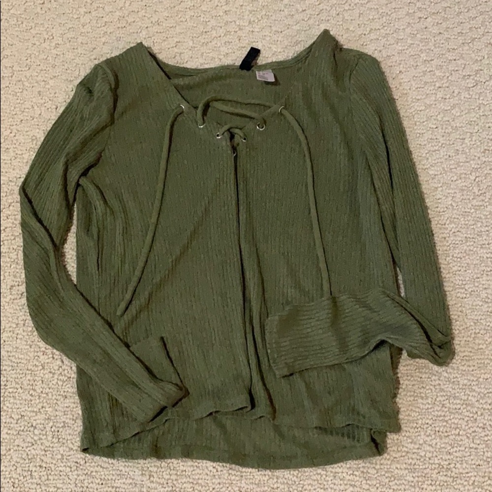 olive green top